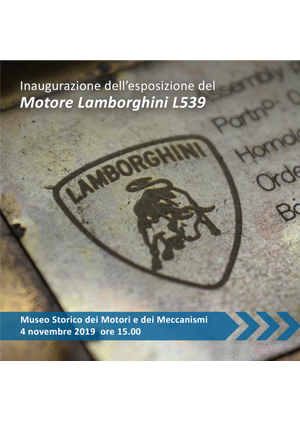 Cerimonia di esposizione del motore Lamborghini L539 
